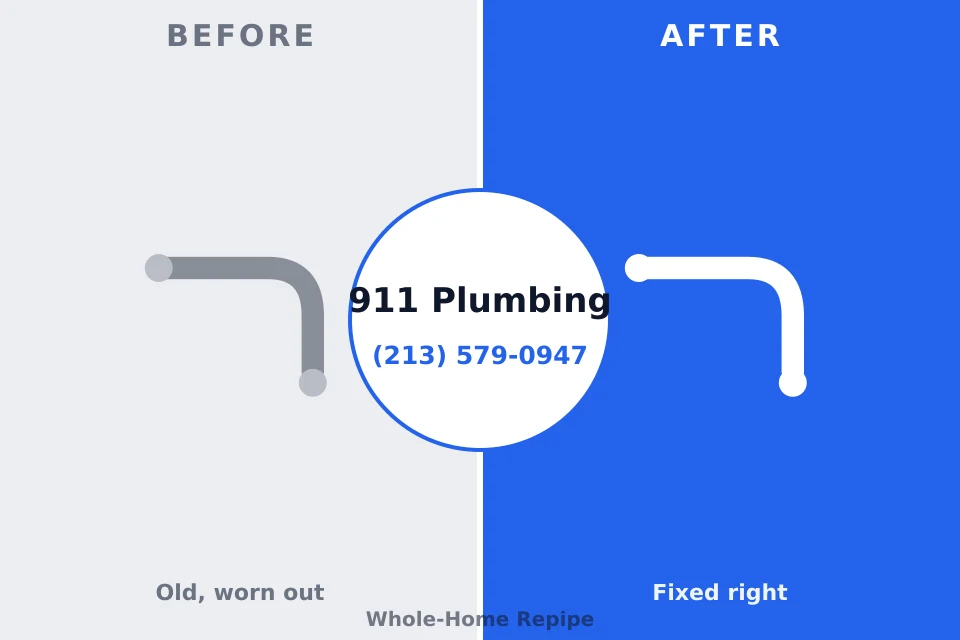 Before and after: plumbing company Mason Neck, VA